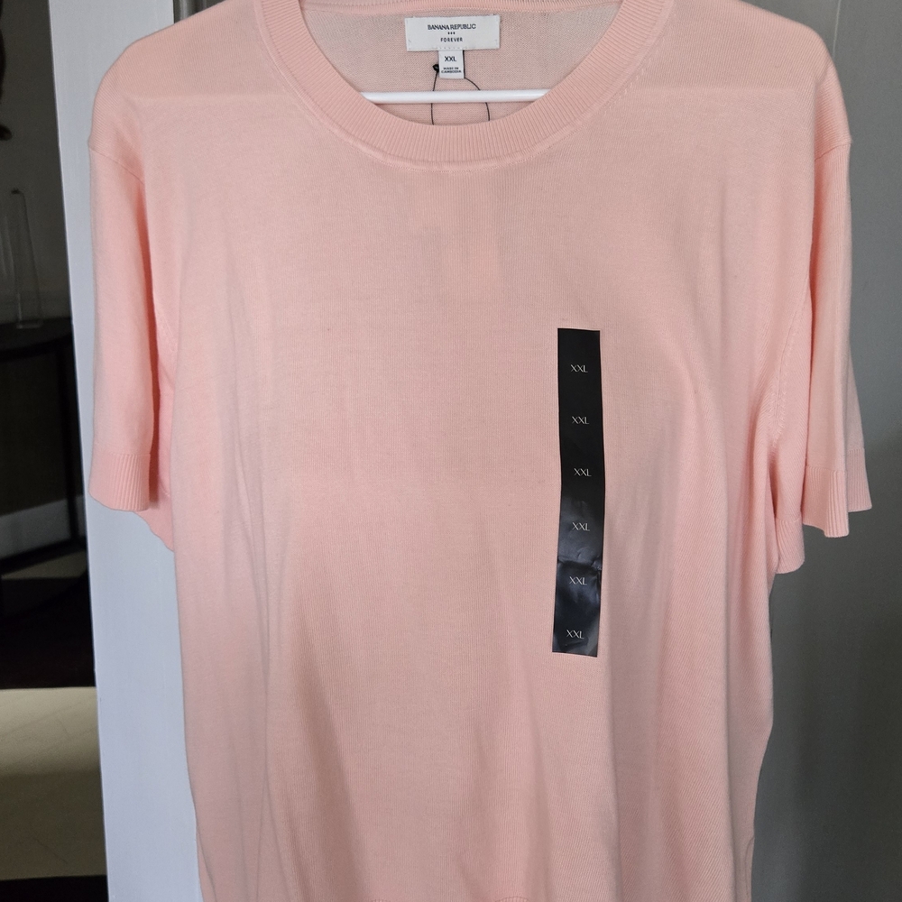 Banana Republic Pink Relaxed Short Sleeve light sweater